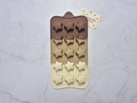 Molde silicona tricolor bombones estrellas